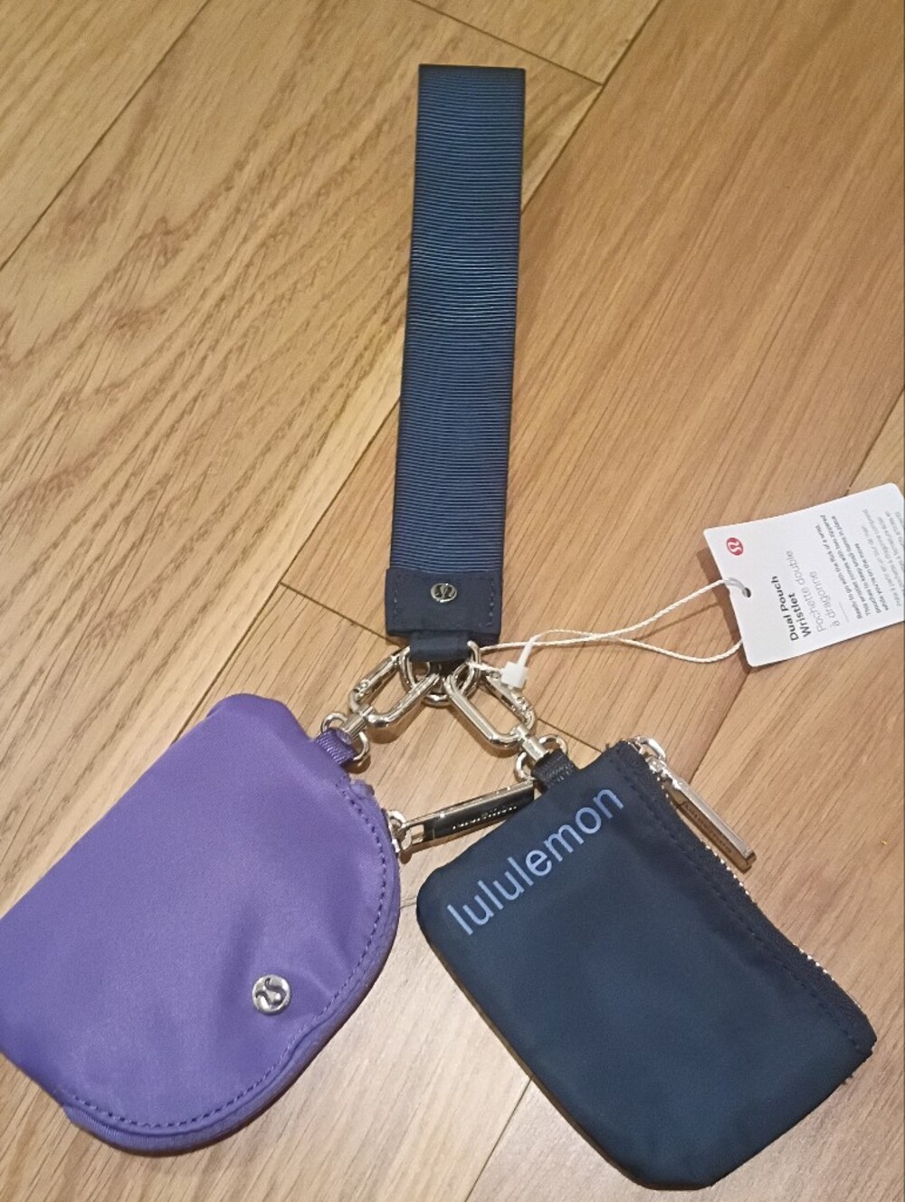 lululemon athletica Dual Pouch Wristlet Set in Purple and Black